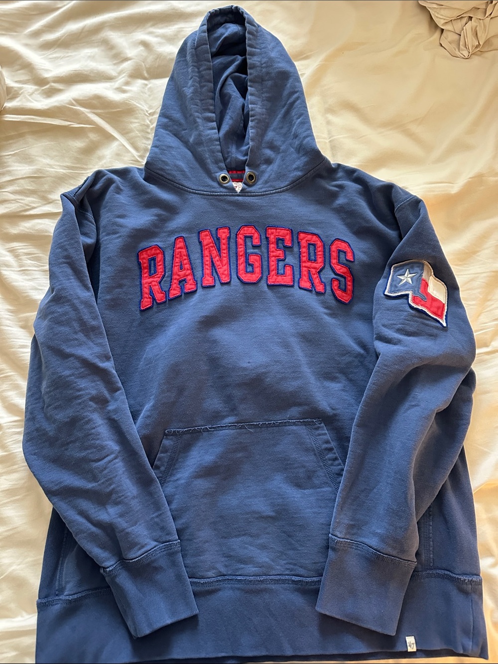47 brand Blue Texas Rangers Pullover Hoodie